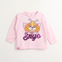 Polera Manga Larga Niña Skye Lentejuelas Rosado