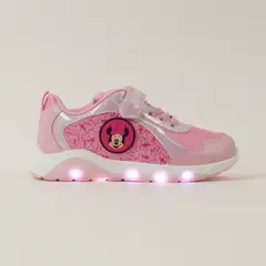 DISNEY - Zapatilla Con Luces Niña Minnie Full Print Rosado