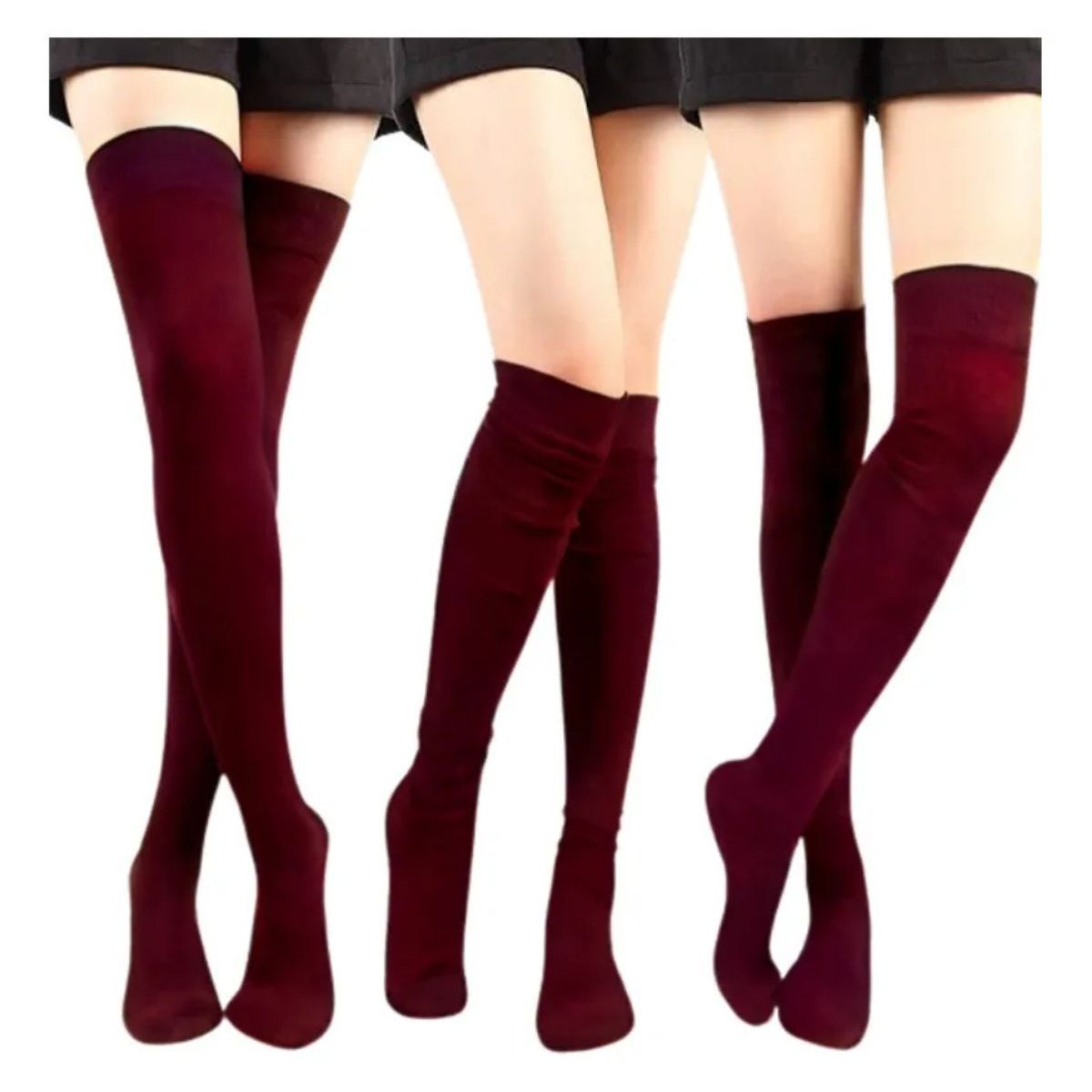 LOOK SHOP - Pack 3 Pares Bucaneras Escolares. Calceta Larga Colores