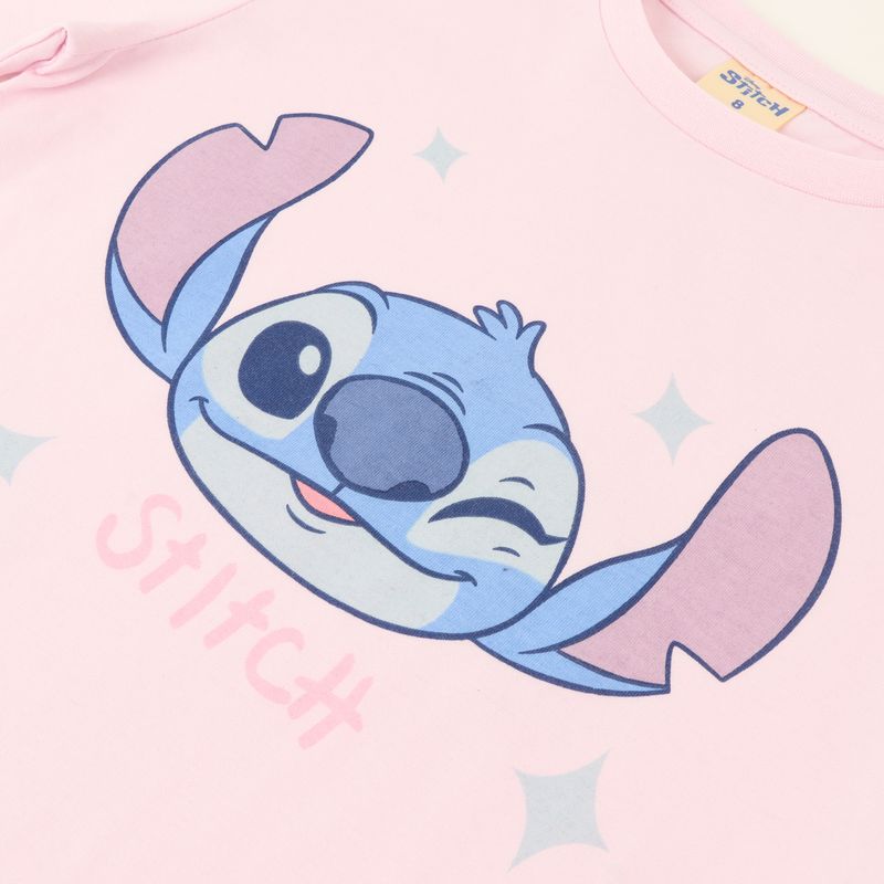 DISNEY - Conjunto Pijama Niña Lilo & Stitch Guiño Rosado Disney
