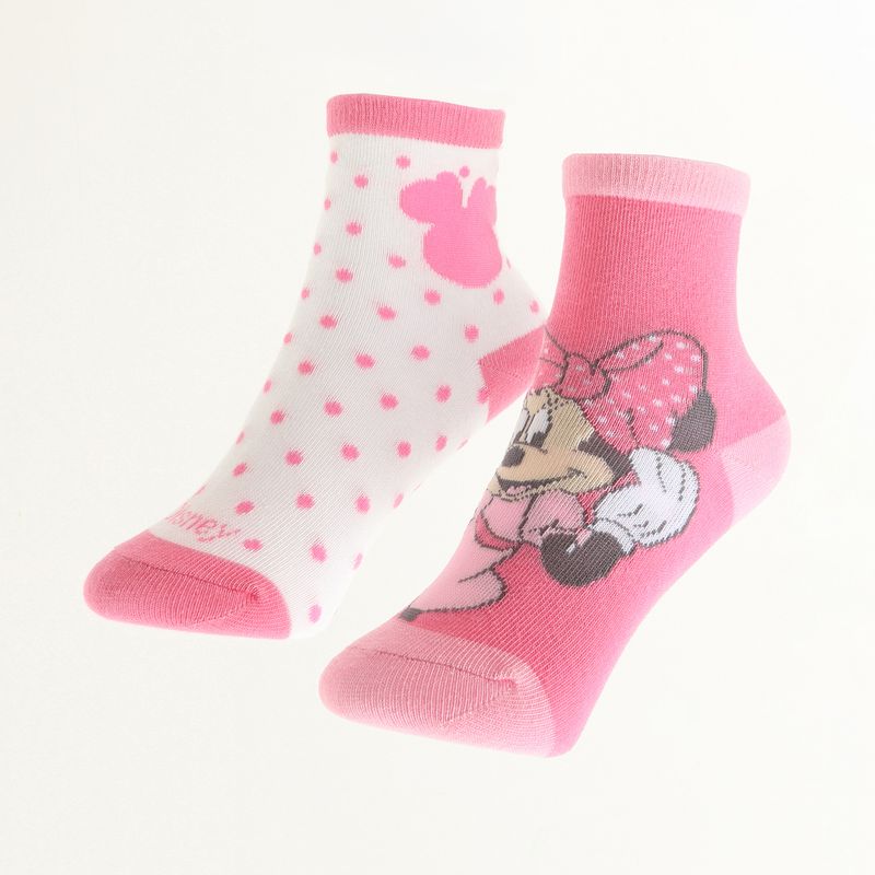 DISNEY - Pack Calcetines Niña Minnie Puntos Rosado Disney