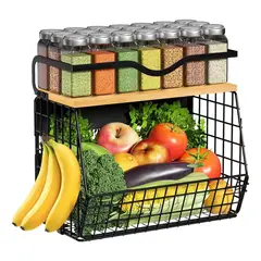 GENERICO - Repisa Organizadora Magnética Para Cocina Con Cesta Multiuso