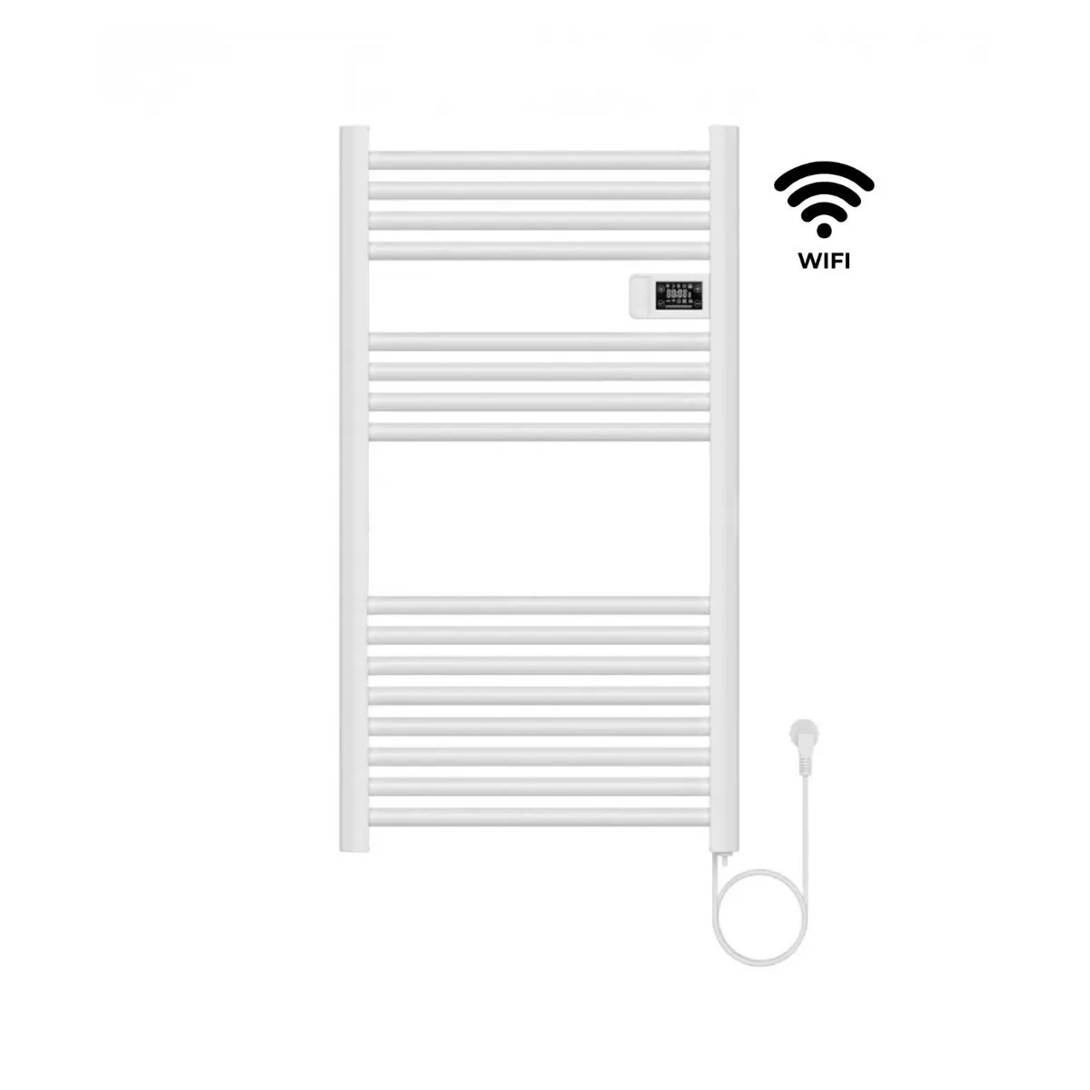 VERKEN - Secador de Toallas para Baño con WIFI - Calentador Toallero Eléctrico Mural -  Viglio Blanco