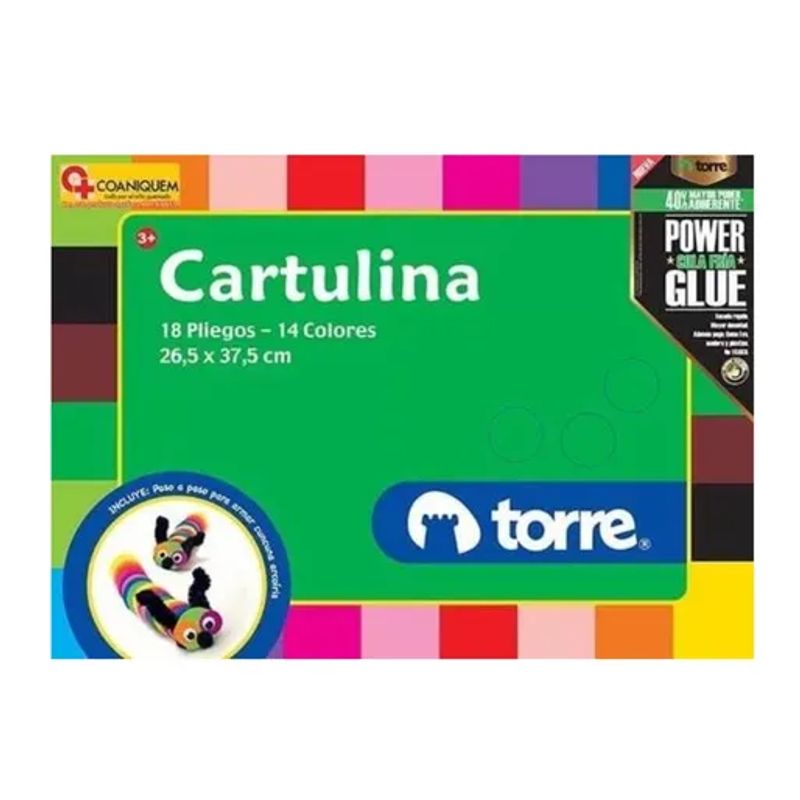 GENERICO - Carpeta Papel Cartulina 18 Hojas 14 Colores