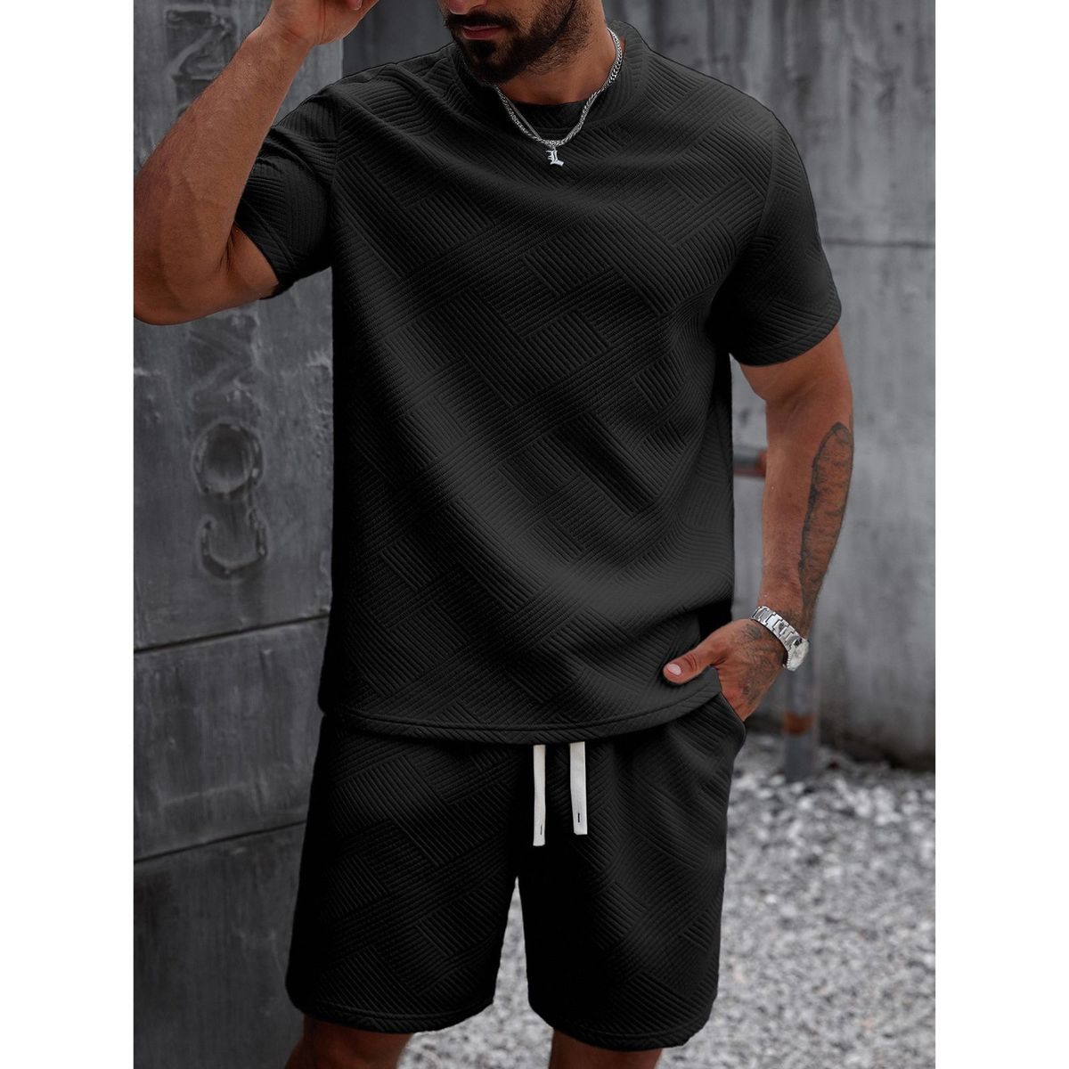 LIKE SHOP - Conjunto Hombre Short y Polera Tendencia Urbana 0271