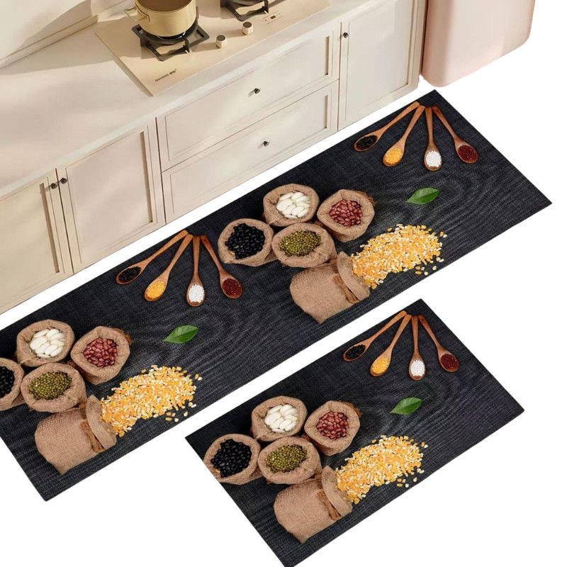 GENERICO - Set 2 Alfombra De Cocina Piso Entrada Antideslizante