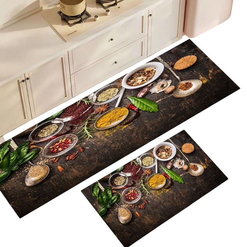 GENERICO - Set 2 Alfombra De Cocina Piso Entrada Antideslizante