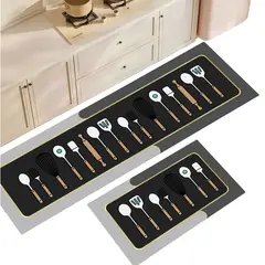 GENERICO - Set 2 Alfombra De Cocina Piso Entrada Antideslizante