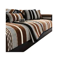 GENERICO - PACK DE 5 FUNDAS PARA SOFA CON DISEÑO R2 CAFÉ