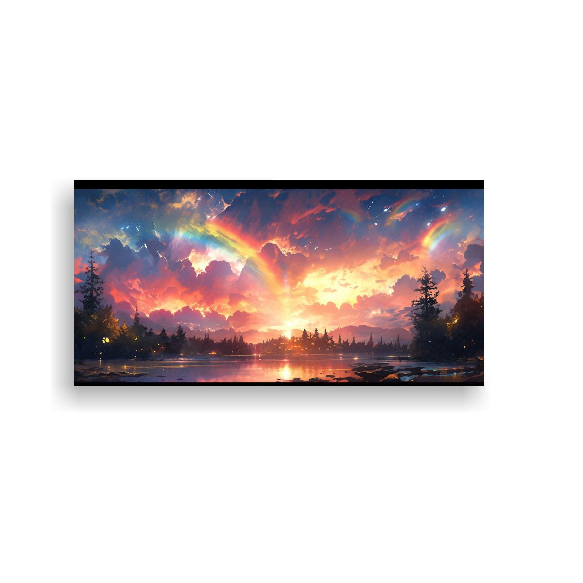 GENERICO - Cuadros Decorativos De Lienzo Movimiento Amanecer 60x30 Cm