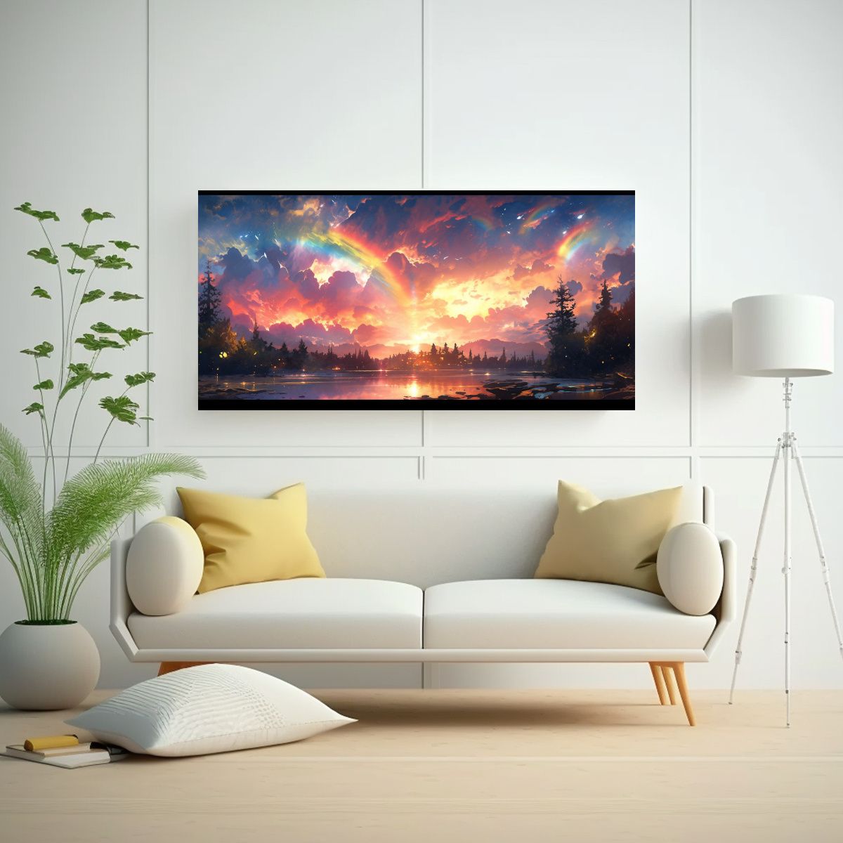 GENERICO - Cuadros Decorativos De Lienzo Movimiento Amanecer 60x30 Cm