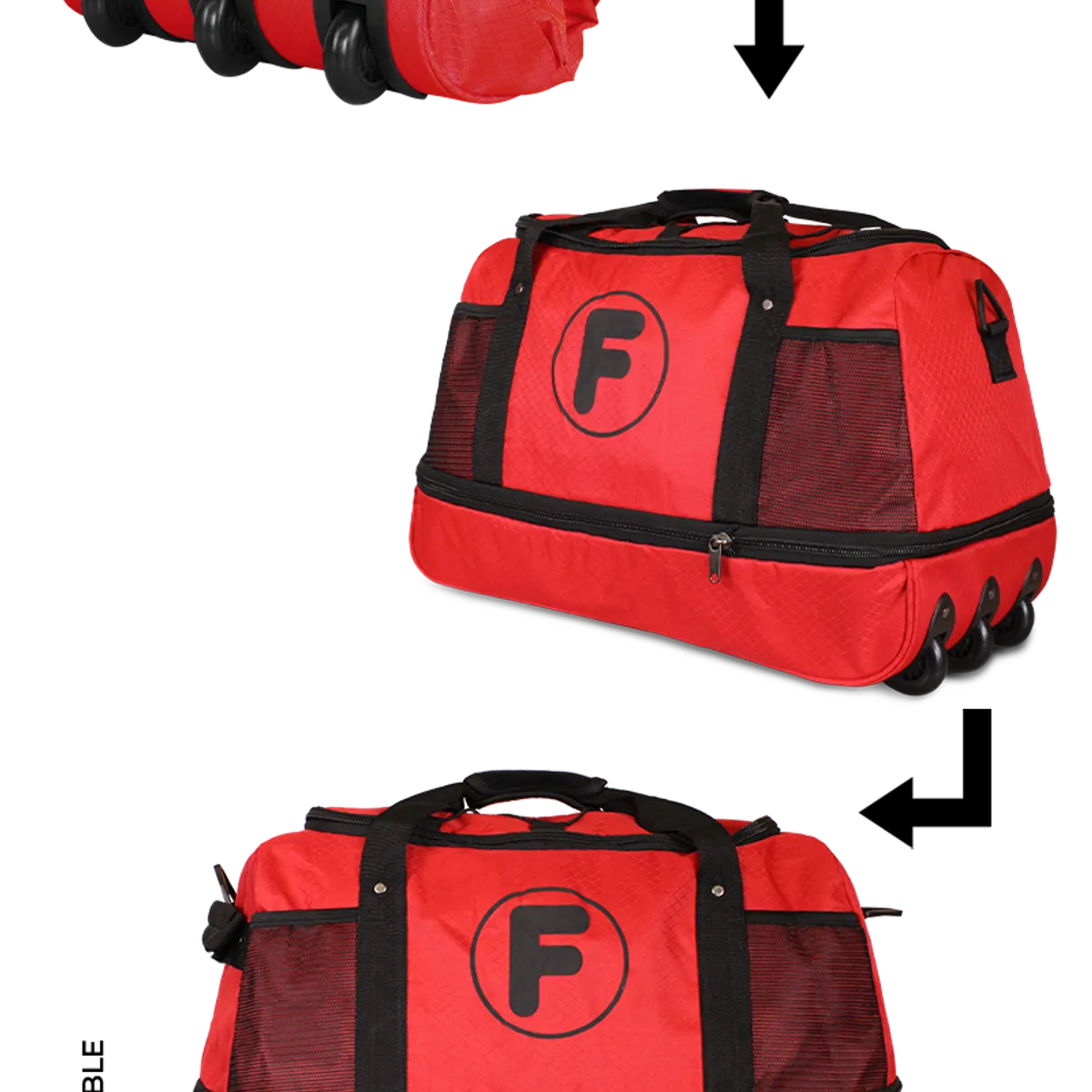 F LA MALETA DE CHILE - Bolso tipo mochila con ruedas Goliat rojo F la maleta de chile