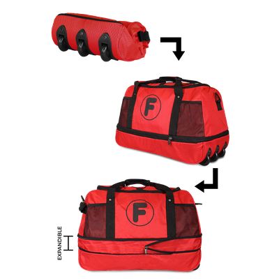 Imagen 2 del producto Bolso tipo mochila con ruedas Goliat rojo