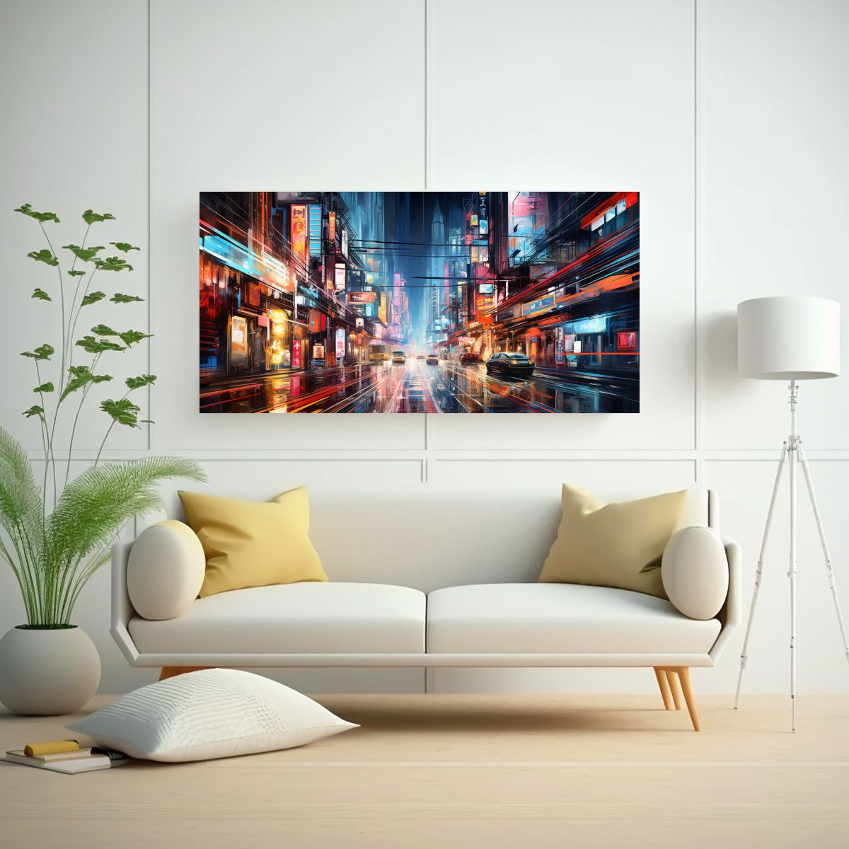 GENERICO - Cuadro Cuadro Dormitorio Pulso Eléctrico De Una 100x50 Cm