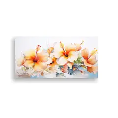 GENERICO - Pinturas Abstractas De Hibiscos Blancos Y 60x30 Cm
