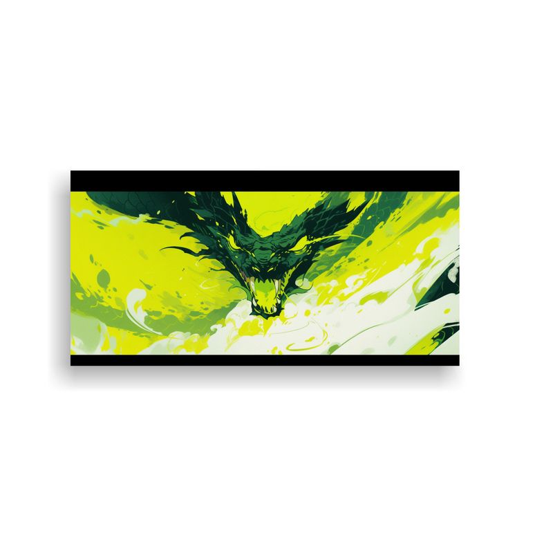 GENERICO - Cuadro Tela Bastidor Venta Efecto Visual Dragón 60x30 Cm