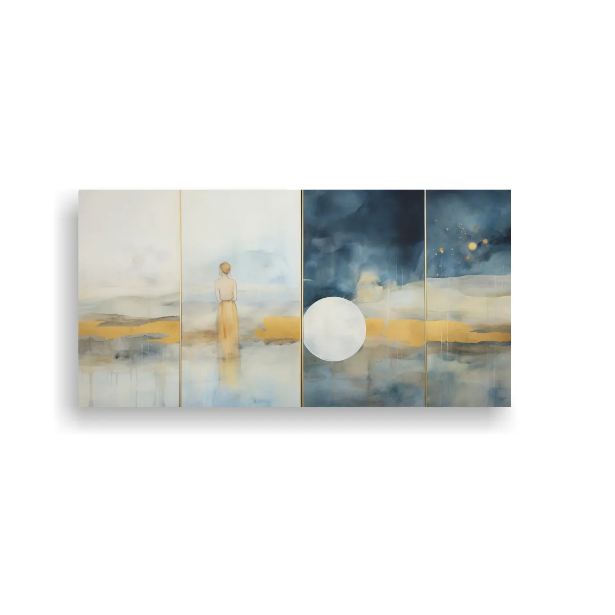 GENERICO - Pintura De Composición Inspiración Alegre Con 100x50 Cm