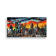 GENERICO - Pinturas Abstractas Estilo Moderno De Delhi Con 60x30 Cm