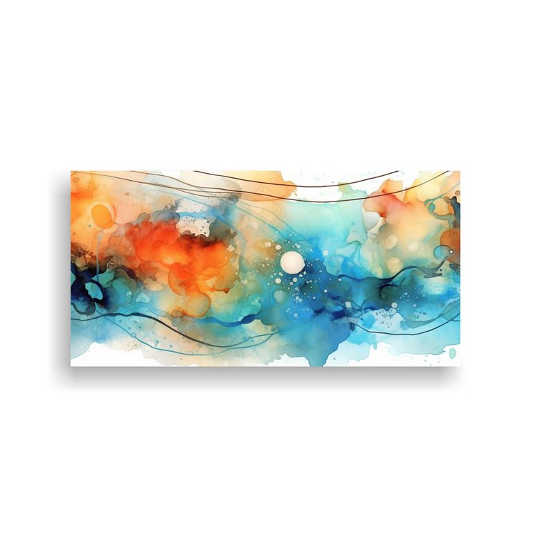 GENERICO - Banner De Acuarela En Bastidor Con Finas Líneas 100x50 Cm