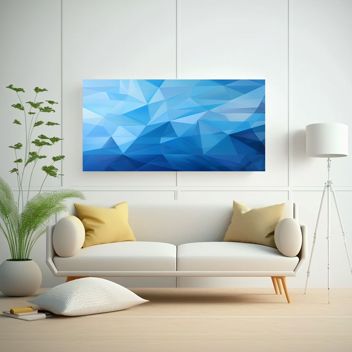 GENERICO - Pintura Decorativa De Diseño Geométrico único 80x40 Cm.