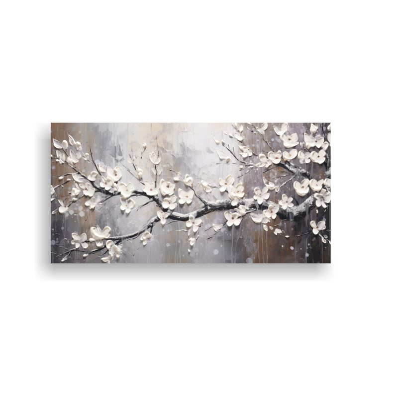 GENERICO - Pintura En Lienzo De Cerezos Negros Con Patrón 100x50 Cm