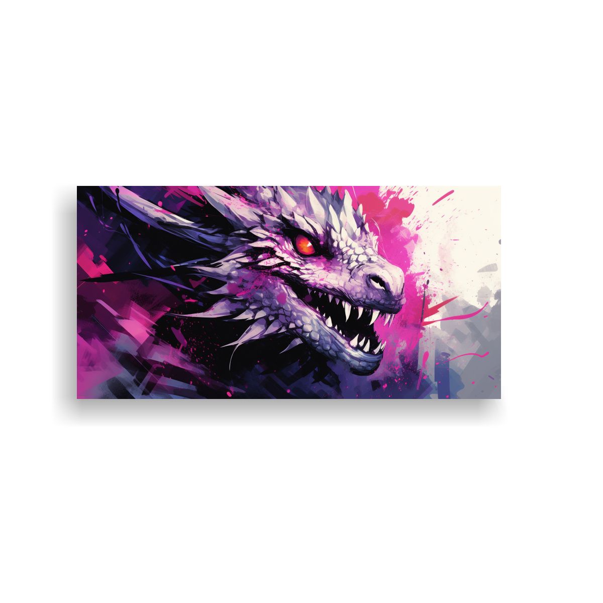 GENERICO - Pintura Decorativa De Dragón En Colores Púrpura 100x50 Cm