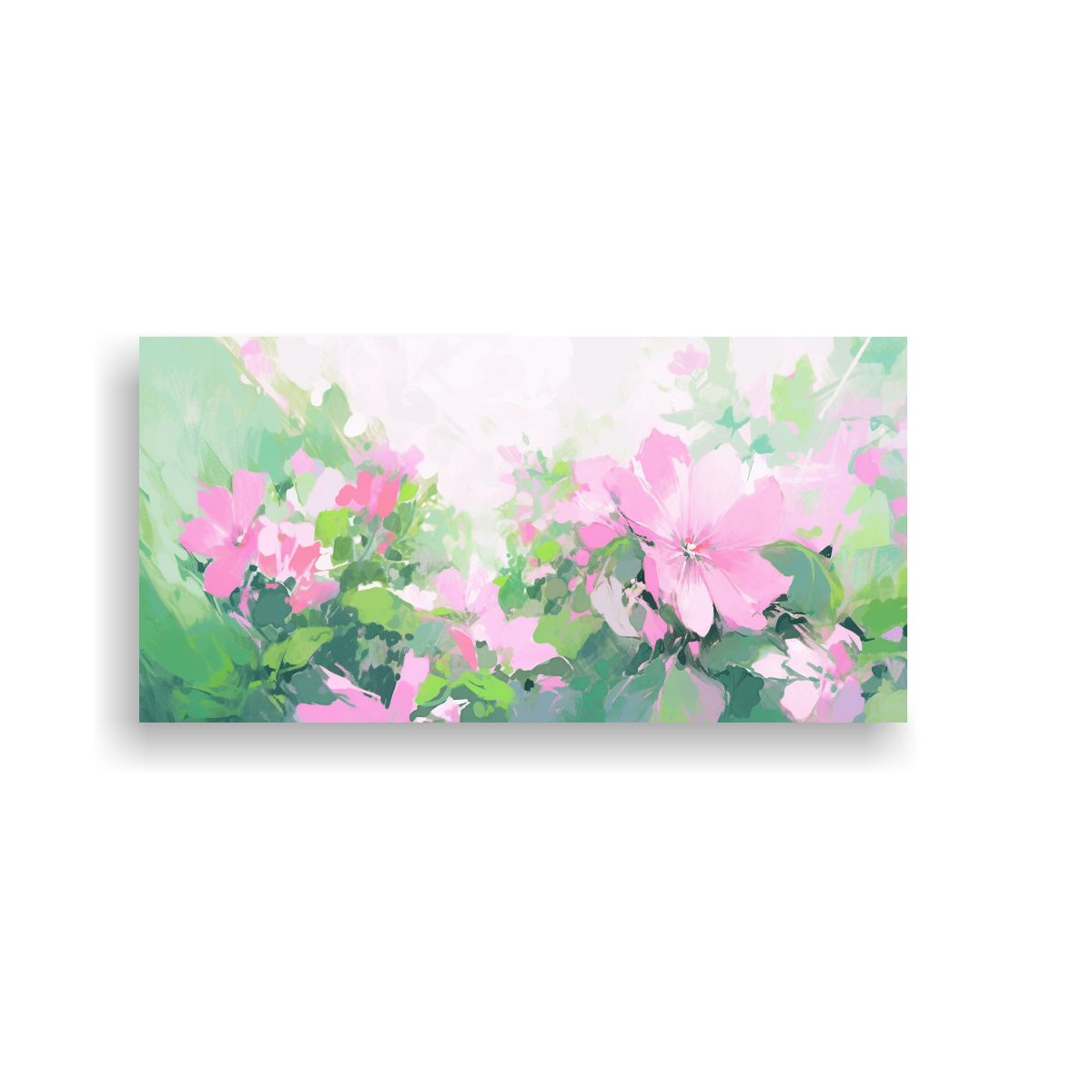 GENERICO - Pintura En Lienzo De Impacto Visual Con Flores En 80x40 Cm