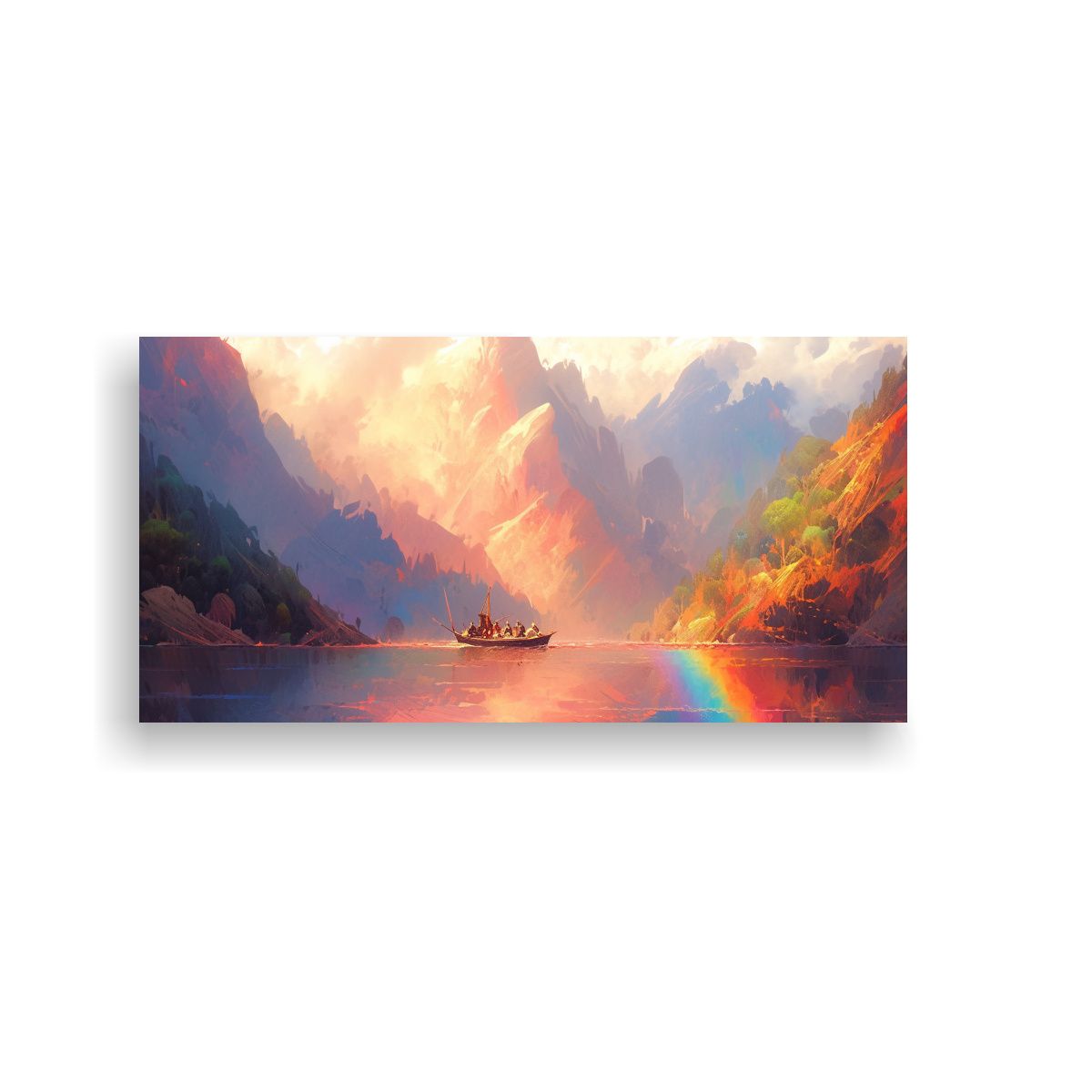 GENERICO - Pinturas Abstractas De Decoración En Lakeside 100x50 Cm.