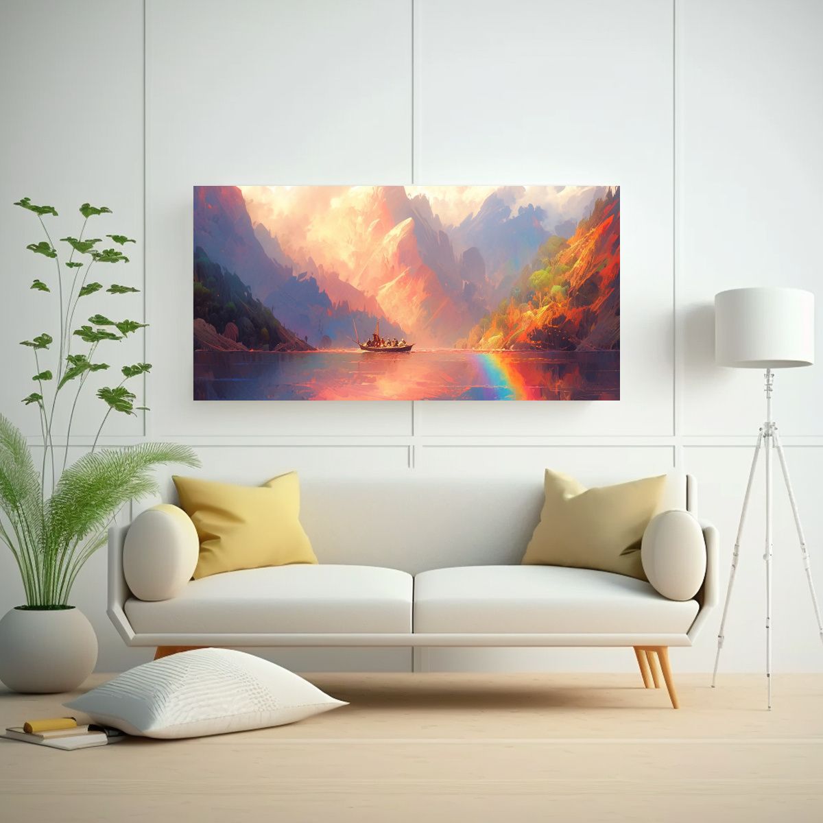 GENERICO - Pinturas Abstractas De Decoración En Lakeside 100x50 Cm.