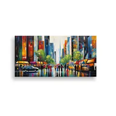 GENERICO - Pintura Lienzo Movimiento Pop Art Calle Urbana 80x40 Cm