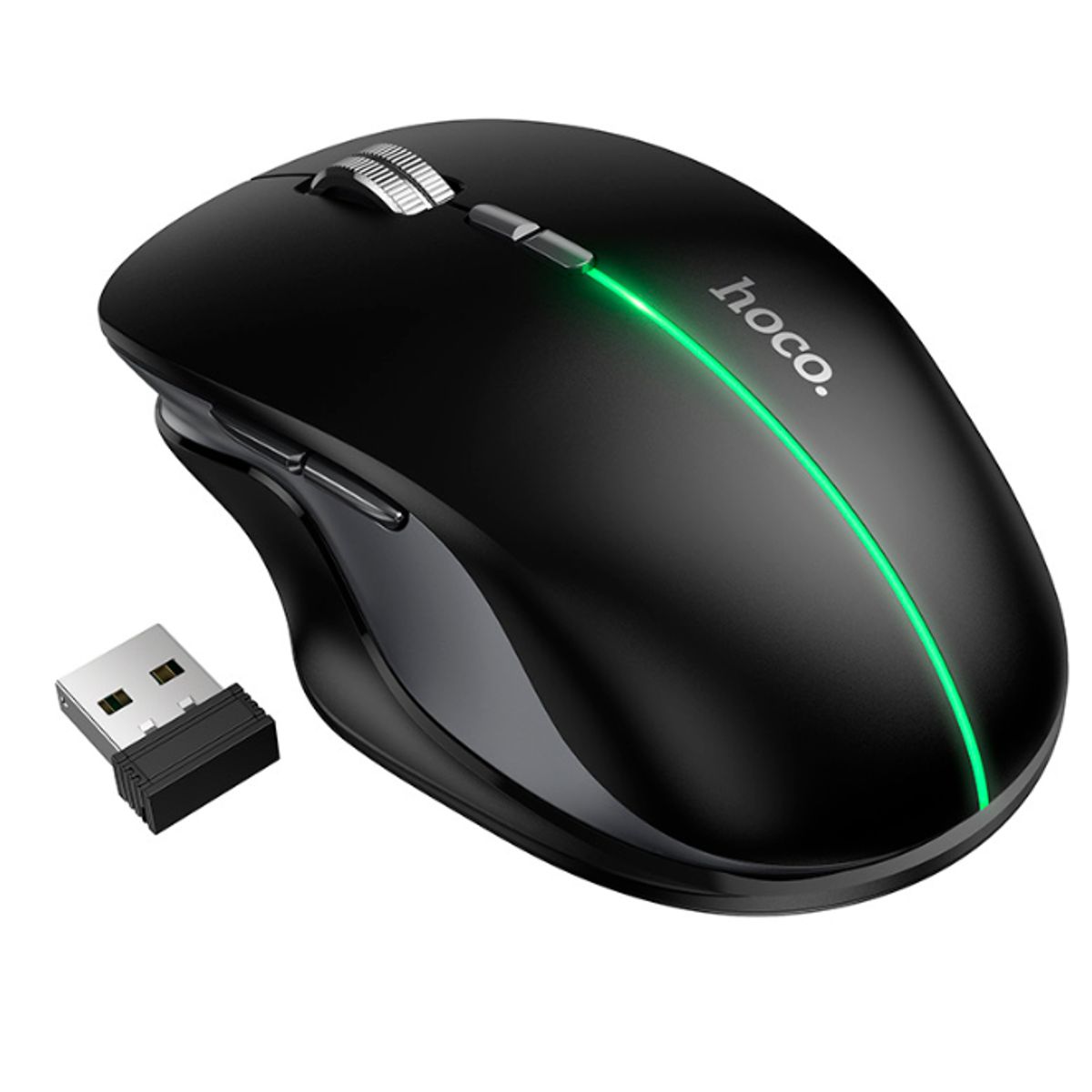 HOCO - Mouse Inalámbrico Dual USB  y Bluetooth Hoco GM40 1600 Dpi negro