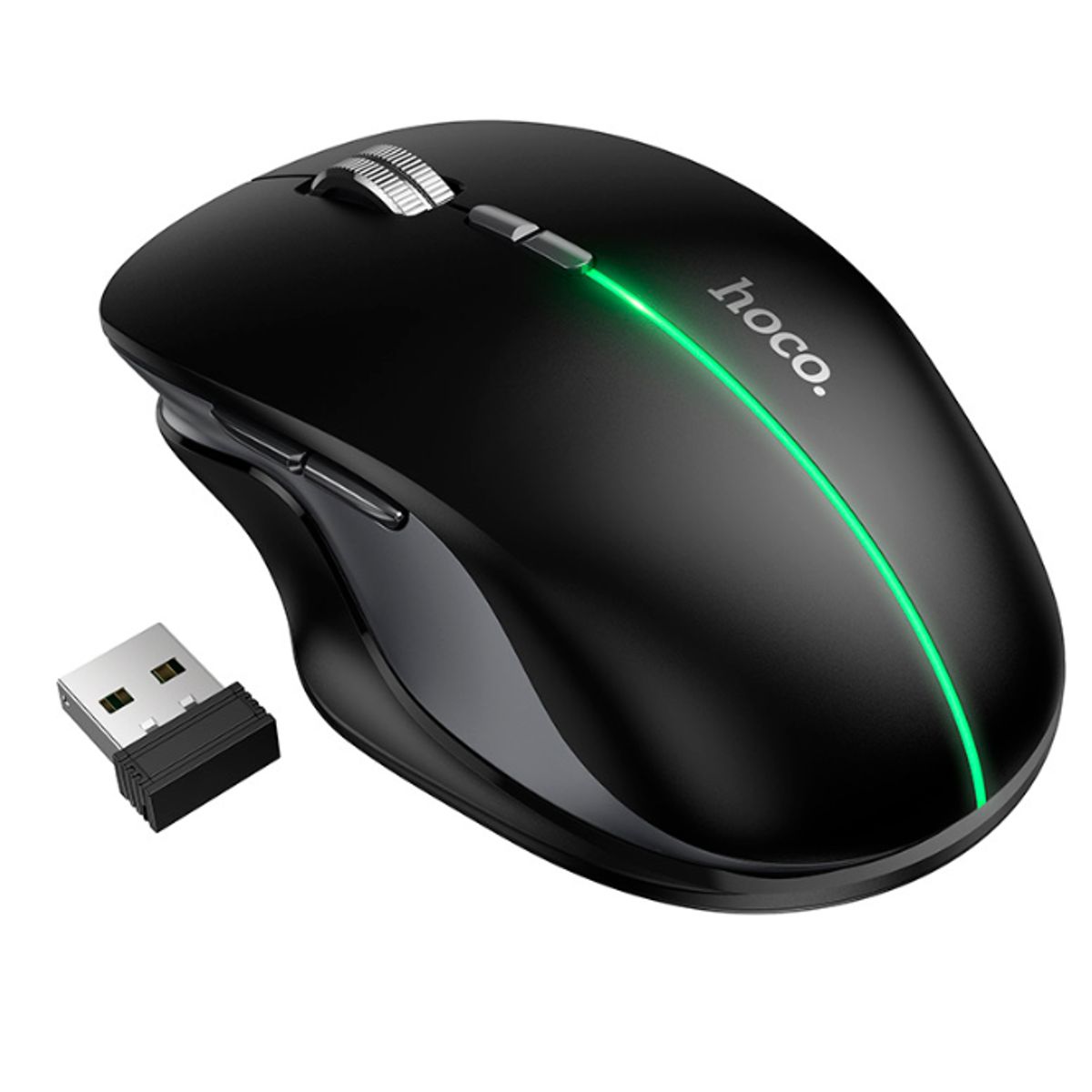 HOCO - Mouse Inalámbrico Dual USB  y Bluetooth Hoco GM40 1600 Dpi negro