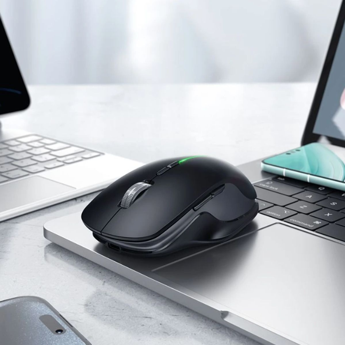 HOCO - Mouse Inalámbrico Dual USB  y Bluetooth Hoco GM40 1600 Dpi negro