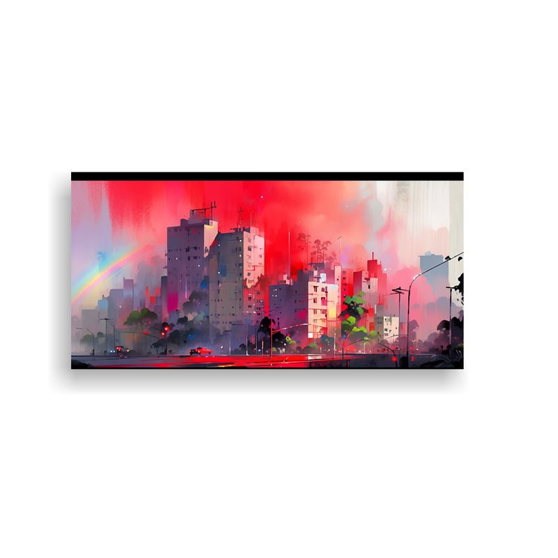 GENERICO - Cuadro único Diseño En Santiago De Chile 60x30 Cm