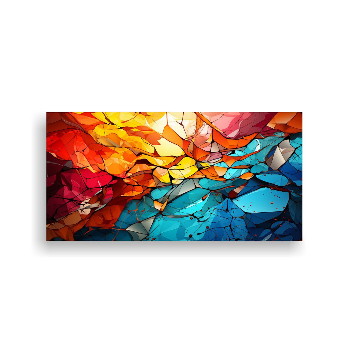 GENERICO - Cuadro Movimiento Obra Maestra Abstracto Estilo 80x40 Cm