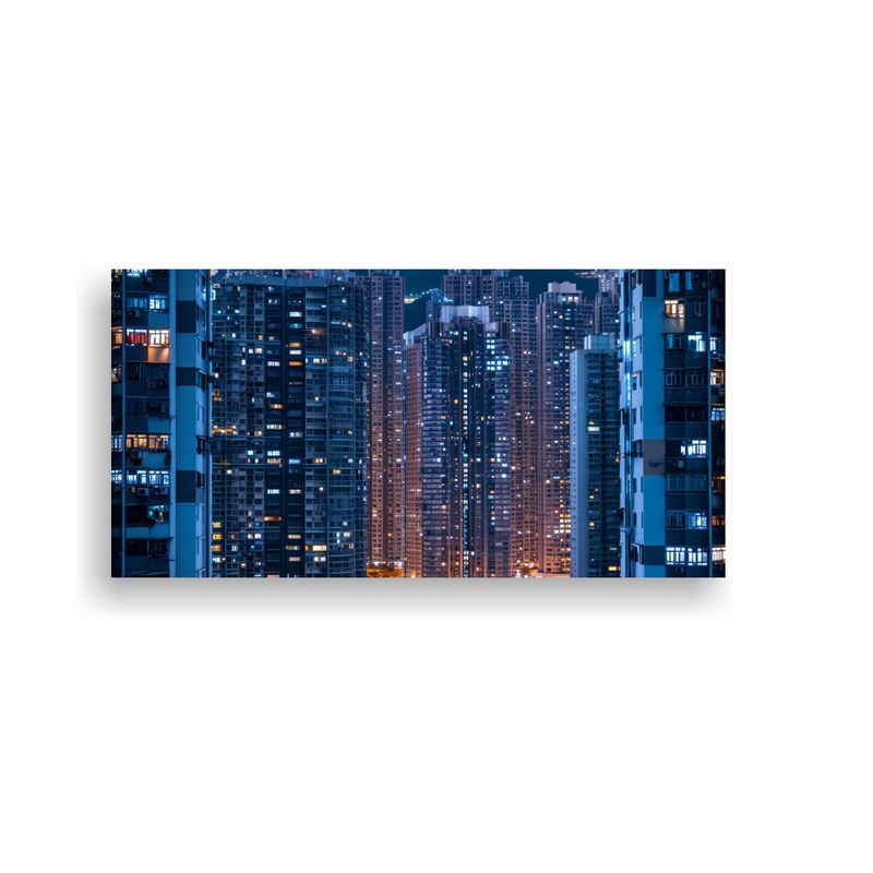 GENERICO - Cuadro Decorativo Urbano Con Edificio De 100x50 Cm