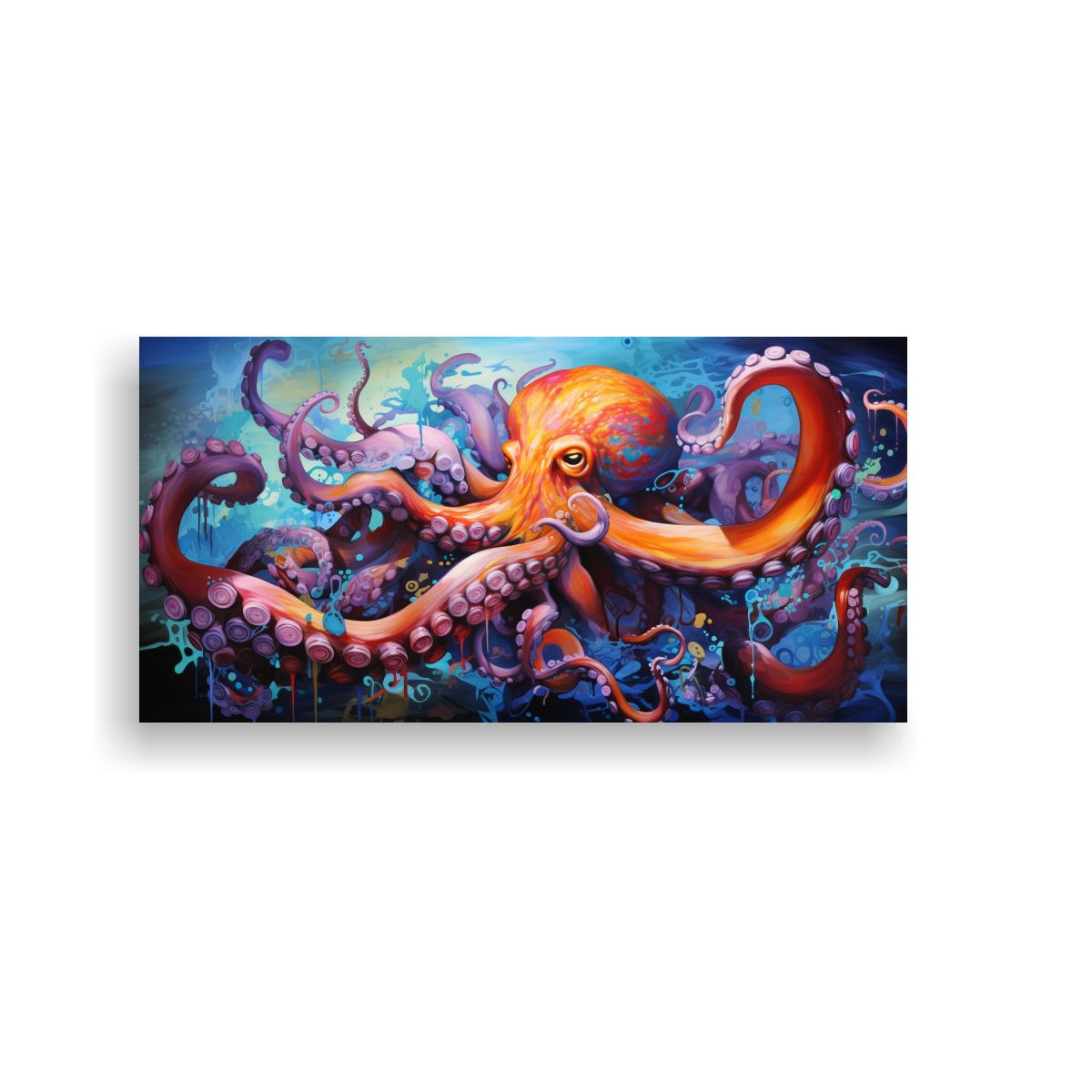 GENERICO - Cuadro Impreso Económico Arte Pintura Al Estilo 80x40 Cm