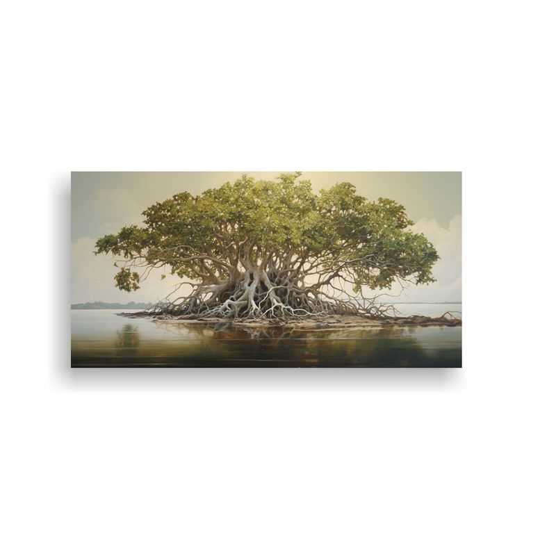 GENERICO - Pintura Abstracta De Alta Calidad De Un árbol De 80x40 Cm
