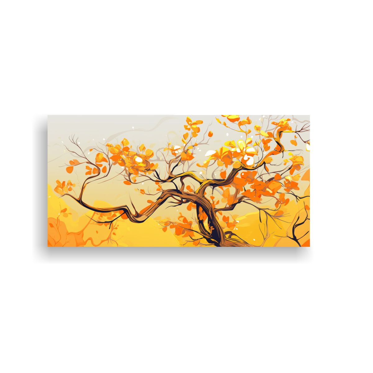 GENERICO - Pintura Decorativa Cuadro Concepto De Árbol 100x50 Cm.