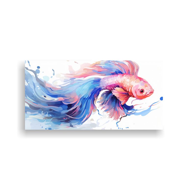 GENERICO - Cuadro Tela Para Cuarto De Acuario De Peces En 80x40 Cm