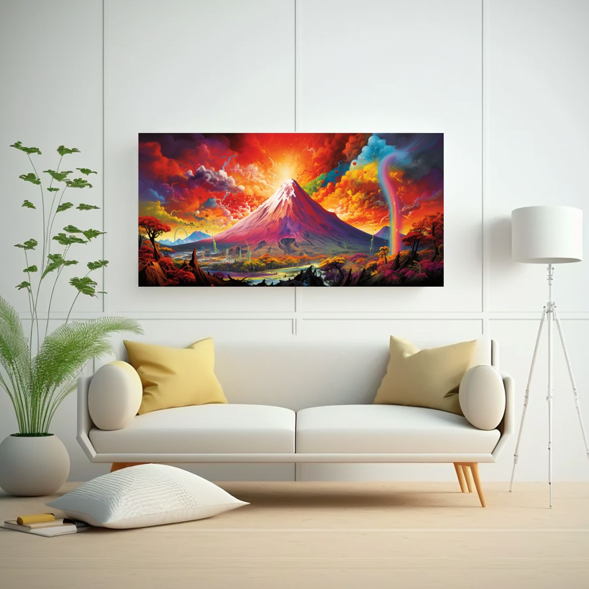 GENERICO - Cuadro Fotografía Impactante Volcán Con 100x50 Cm