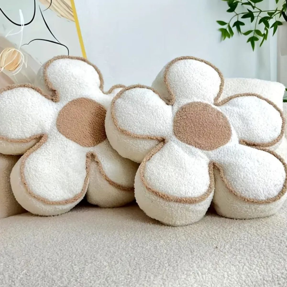 HOMEY - Pack de 2 Cojines En Forma de Flor, Suaves y Comodos.