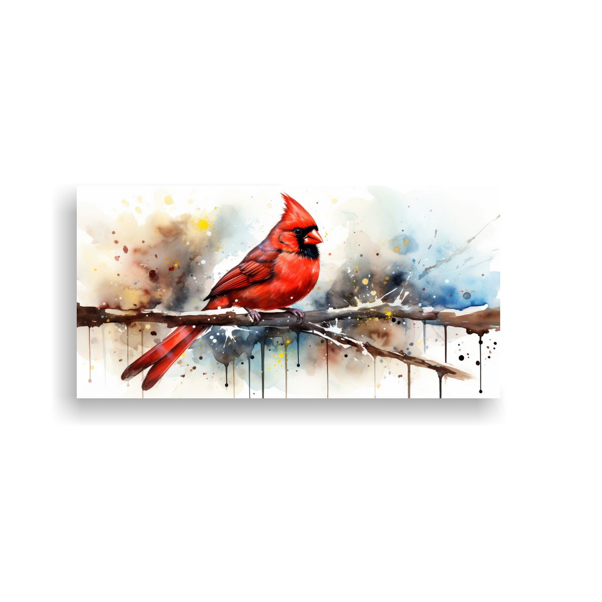 GENERICO - Cuadro Decorativo Neo Pop Art Cardenal En 80x40 Cm.