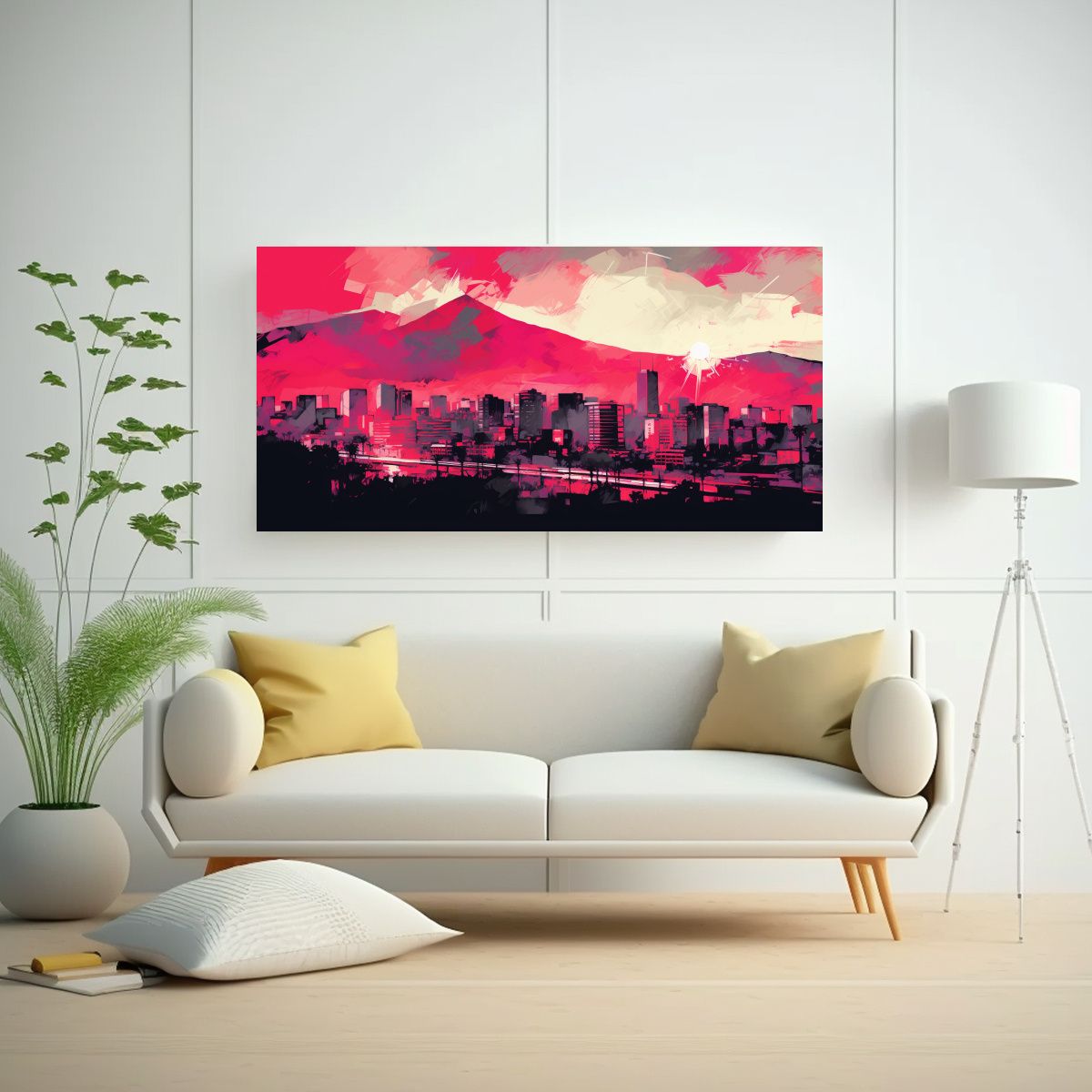 GENERICO - Cuadros De Belleza En Santiago Chile En Rojo Y 80x40 Cm
