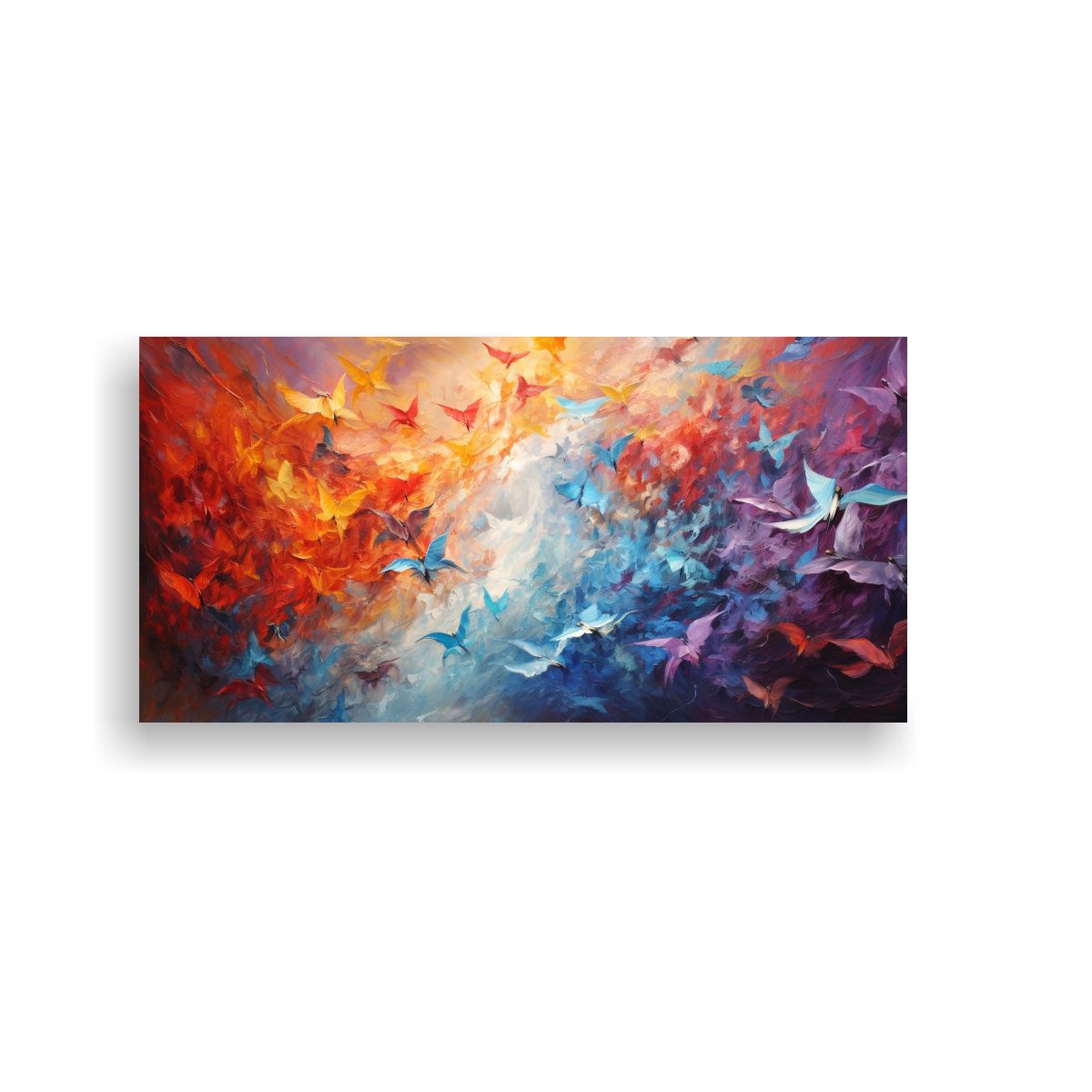 GENERICO - Pintura Abstracta De Pared Calidez Y Calma En 60x30 Cm