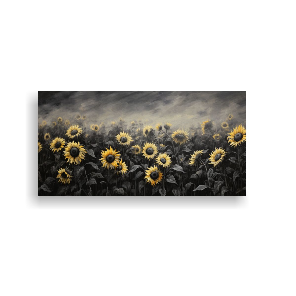 GENERICO - Galería De Arte En Lienzo Pintura De Girasoles 60x30 Cm