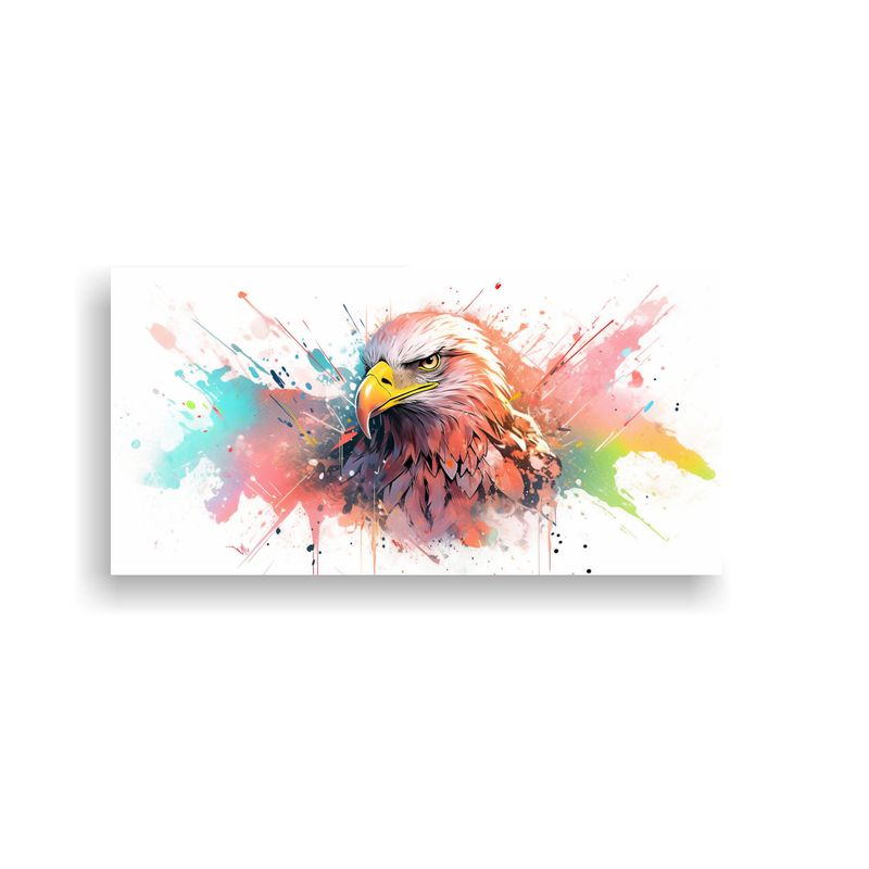 GENERICO - Pintura Abstracta Majestuosa De Águila En 100x50 Cm