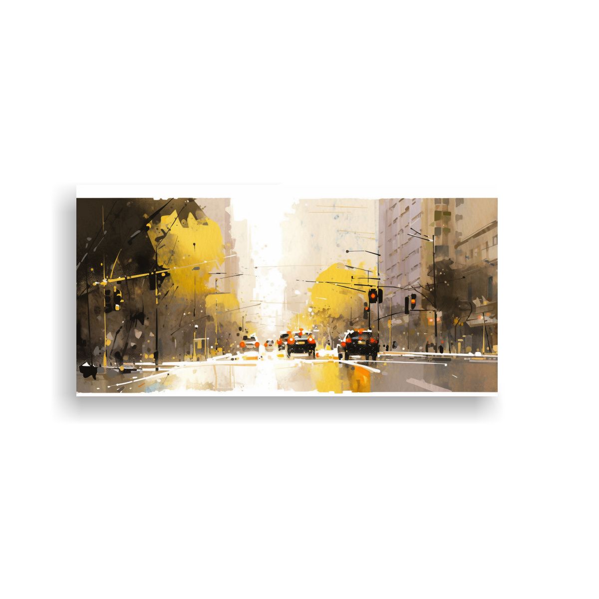 GENERICO - Pinturas Acuarelas Majestuosas De Santiago En 100x50 Cm