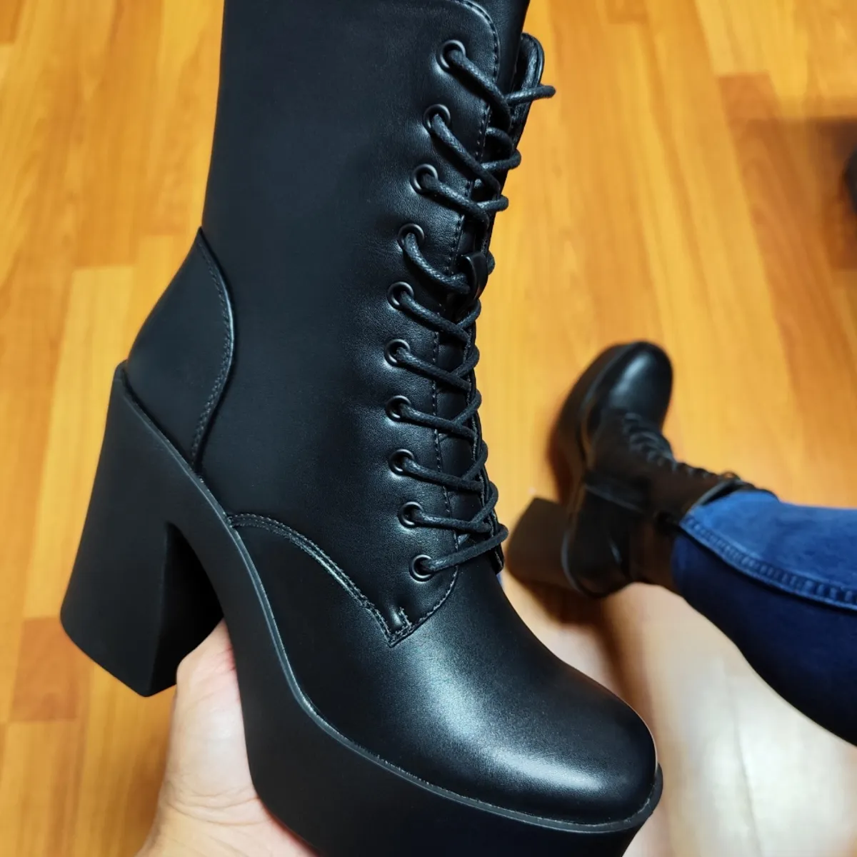 SNOOPY - Botin Mujer Taco Alto con Plataforma M375