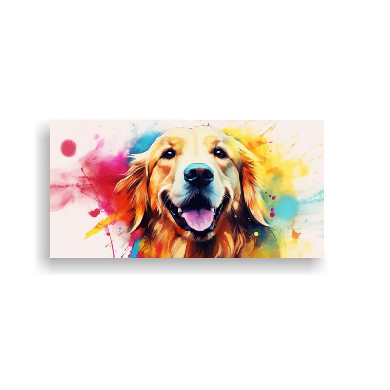 GENERICO - Lienzo Artístico Perro Acuarelas Color 21 Estilo 100x50 Cm